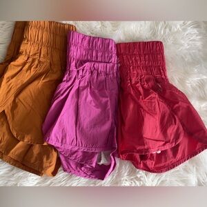Free people High Waist Orange and Pink Two-Tone Shorts